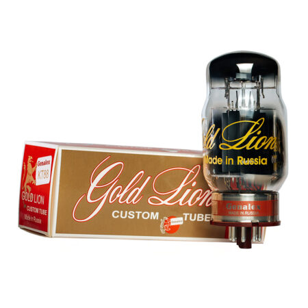 Genalex Gold Lion KT88 лампа на белом фоне