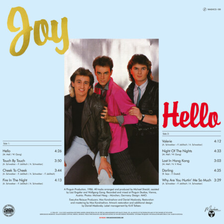 LP: Joy — «Hello» (1986/2021) [Blue Vinyl] — изображение 4