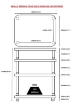 Atacama Apollo Storm 6 Hi-Fi стойка, Dark Oak, 3 полки + база — изображение 3