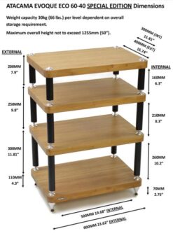 Atacama Evoque Eco SE2 60-40 Hi-Fi стойка, Dark Finish Bamboo, 3 полки + база — изображение 7