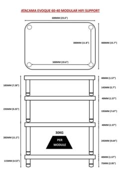 Atacama Evoque Eco 60-40, Gloss Black/Dark Bamboo, 3 полки + база — изображение 5