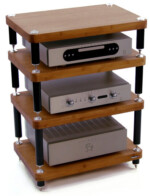 Atacama Evoque Eco 60-40, Gloss Black/Dark Bamboo, 3 полки + база