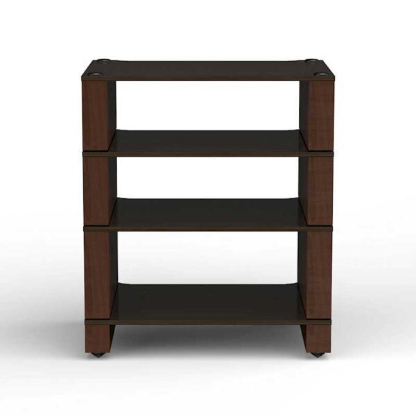 Stax 2G, 4 shelf, Black Ash Plywood / Natural Walnut