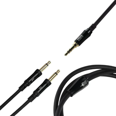 MONO 3.5 MM TO 3.5 MM 1.5 M SOFT TPE CABLEWITH BLACK ALUMINIUM CASINGS