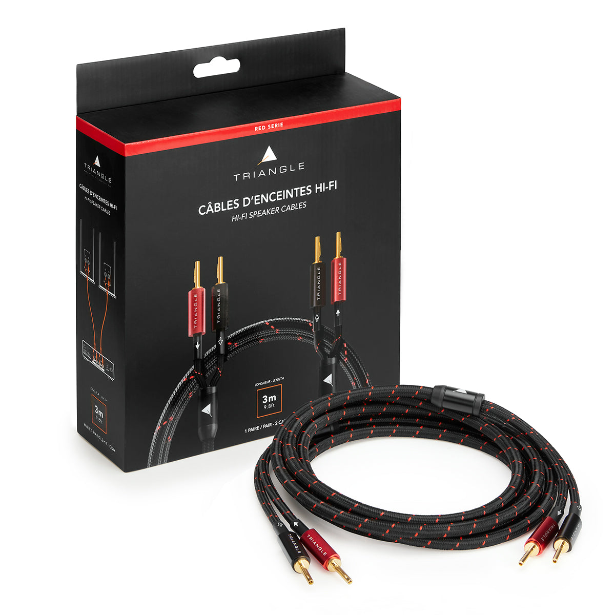 Triangle RED Series Mounted Speaker Cables 2 x 3m