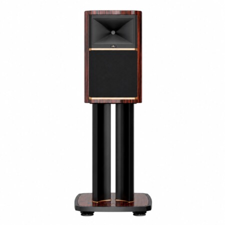 JBL Summit Ama Ebony Veneer Gloss на стойке, белый фон